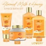 Deluxe 10-Piece Beauty Kit - Almond Milk and Honey Beauty Package - Organic Care Package - Image 2